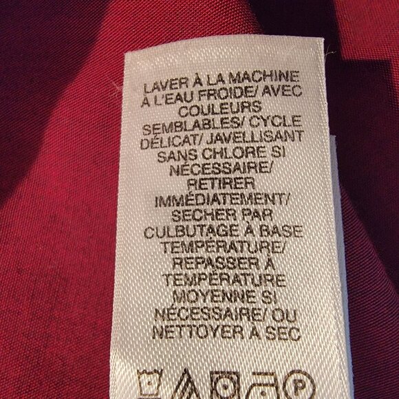 Concept Claiborne Mens Dress Shirt Button Down Long Sleeve Sz15.5 34/35 Burgundy - Picture 10 of 11